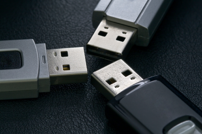 Three USB thumb drives